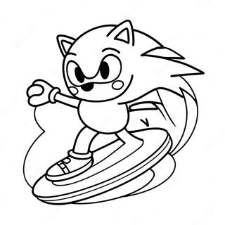 Sonic Auf Hoverboard Ausmalbild 68764-56688