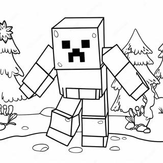 Minecraft Schneegolem Ausmalbild 68823-56734