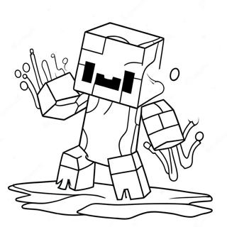 Niedlicher Minecraft Schneegolem Ausmalbild 68824-56739