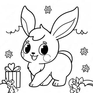 Eevee Weihnachtsausmalbild 68963-56847