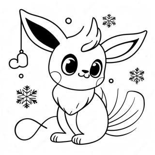 Eevee Mit Schneeflocken Ausmalbild 68964-56849