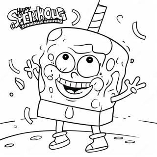 Spongebob Alles Gute Zum Geburtstag Ausmalbild 69113-56967