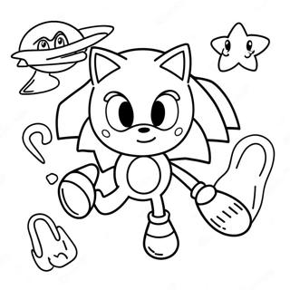 Sonic Among Us Charakter Im Weltraum Ausmalbild 69124-56979