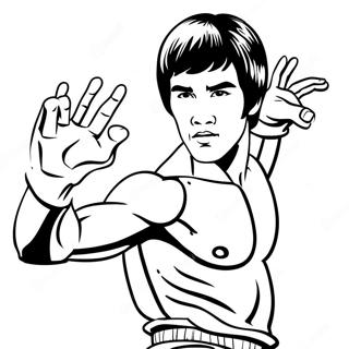 Bruce Lee Action Pose Ausmalbild 69333-57142