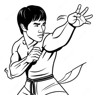 Bruce Lee Action Pose Ausmalbild 69333-57143