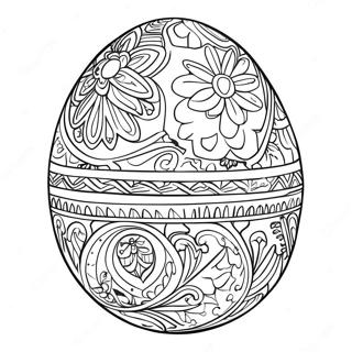 Aufwendiges Pysanky Ei Ausmalbild 69374-57174