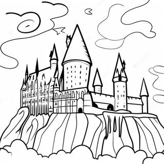 Hogwarts Schloss Magisches Ausmalbild 69754-57455