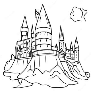 Hogwarts Schloss Magisches Ausmalbild 69754-57456