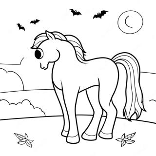 Halloween Pferd Ausmalbilder