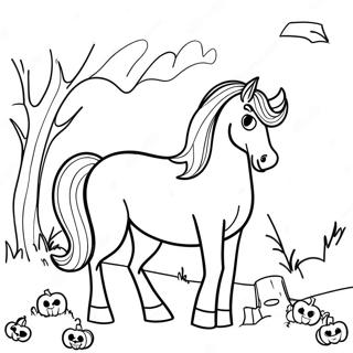 Halloween Pferd Ausmalbild 69843-57527