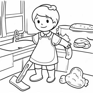 Spassige Hausarbeiten Ausmalbild 69854-57772