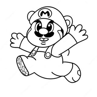 Tanooki Mario Springt In Die Luft Ausmalbild 69964-57851