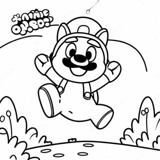 Tanooki Mario Springt In Die Luft Ausmalbild 69964 57852