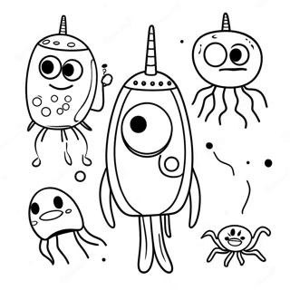 Niedliche Planktonfiguren Ausmalbild 70014 57900