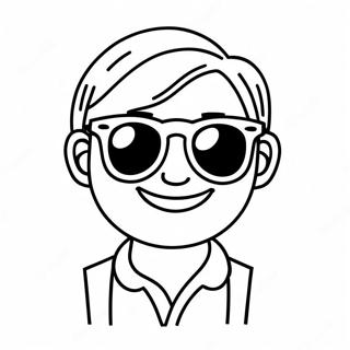 Lustiger Bitmoji Mit Sonnenbrille Ausmalbild 70494-58281