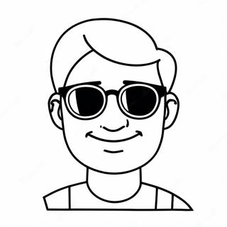 Lustiger Bitmoji Mit Sonnenbrille Ausmalbild 70494-58282