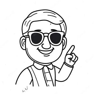 Lustiger Bitmoji Mit Sonnenbrille Ausmalbild 70494-58284