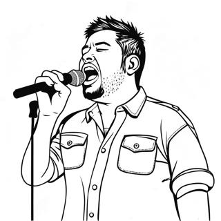 Chino Moreno Singend Ausmalbild 70594-58362