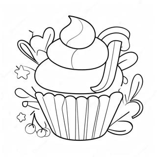 Leckeres Cupcake Backen Ausmalbild 7065-5752