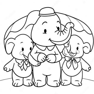 Babar Mit Freunden Ausmalbild 70674-58419