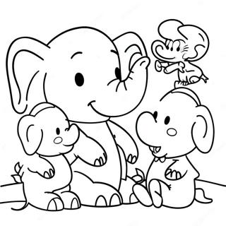 Babar Mit Freunden Ausmalbild 70674-58420