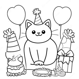 Katze Geburtstag Ausmalbilder