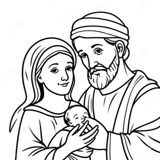 Maria Und Josef Mit Baby Jesus Ausmalbild 70784-58513