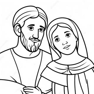 Maria Und Josef Mit Baby Jesus Ausmalbild 70784-58514