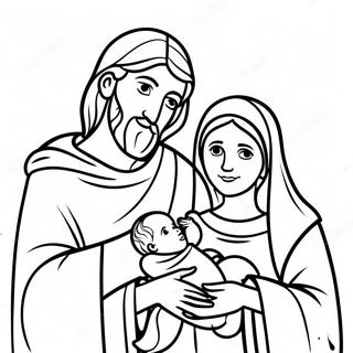 Maria Und Josef Mit Baby Jesus Ausmalbild 70784-58515