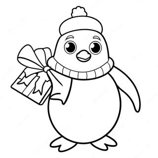 Weihnachts Pinguin Ausmalbild 70823-58532