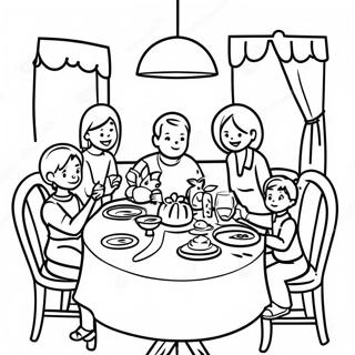 Gemutliche Familienszene Beim Abendessen Ausmalbild 71024-58707