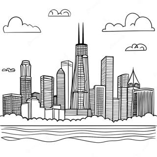 Chicago Skyline Ausmalbild 71084-58746