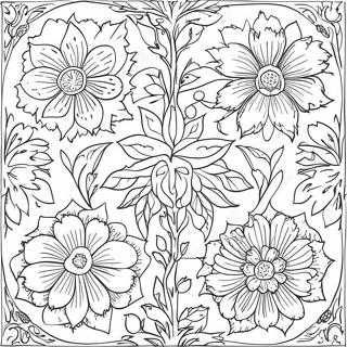 William Morris Blumenmuster Ausmalbild 71193-58838