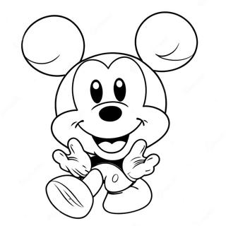 Frohliches Mickey Mouse Gesicht Ausmalbild 71204-58866