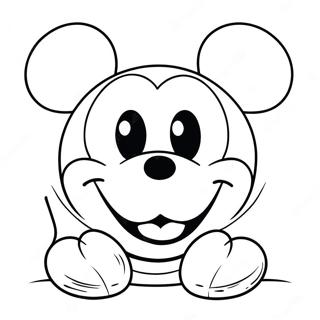 Frohliches Mickey Mouse Gesicht Ausmalbild 71204-58867