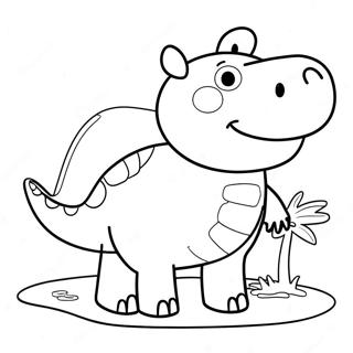 Peppa Wutz Dinosaurier Ausmalbild 71393-58996