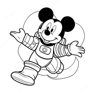 Mickey Mouse In Einem Bunten Raumanzug Ausmalbild 71434-59029