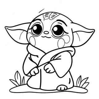 Baby Yoda Ostern Ausmalbilder