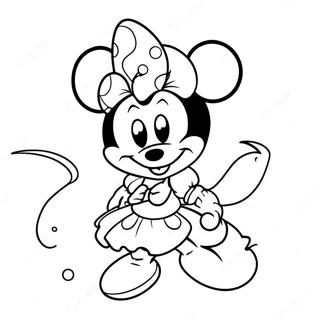 Minnie Maus In Stylischem Outfit Ausmalbild 71874-59385