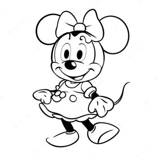 Minnie Maus In Stylischem Outfit Ausmalbild 71874-59386