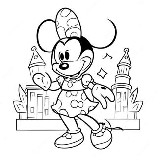 Minnie Maus In Stylischem Outfit Ausmalbild 71874-59388