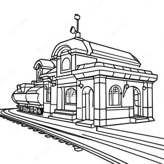 Bunter Lego Bahnhof Ausmalbild 71924-59427