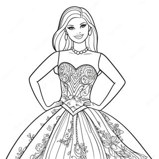 Barbie In Einem Glitzernden Kleid Ausmalbild 72285-59701