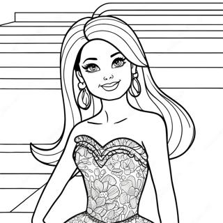 Barbie In Einem Glitzernden Kleid Ausmalbild 72285-59702