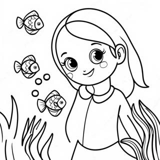 Deema Mit Bunten Fischen Ausmalbild 72415-59805