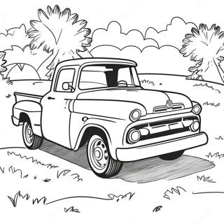 Vintage Pickup Truck Ausmalbild 72935-60218