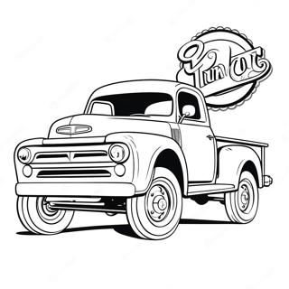 Vintage Pickup Truck Ausmalbild 72935-60220