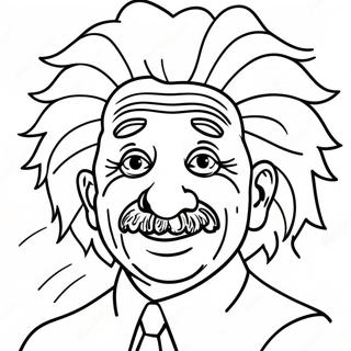 Lustiger Albert Einstein Mit Wildem Haar Ausmalbild 72975-60262