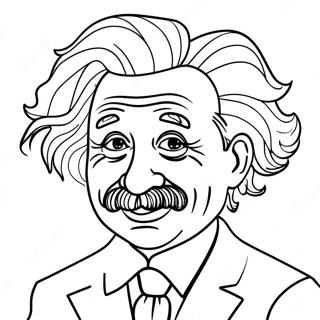 Lustiger Albert Einstein Mit Wildem Haar Ausmalbild 72975-60263