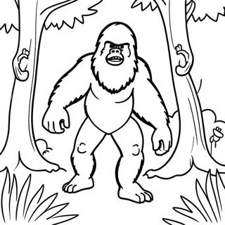 Sneaky Sasquatch Im Wald Ausmalbild 73135-60381